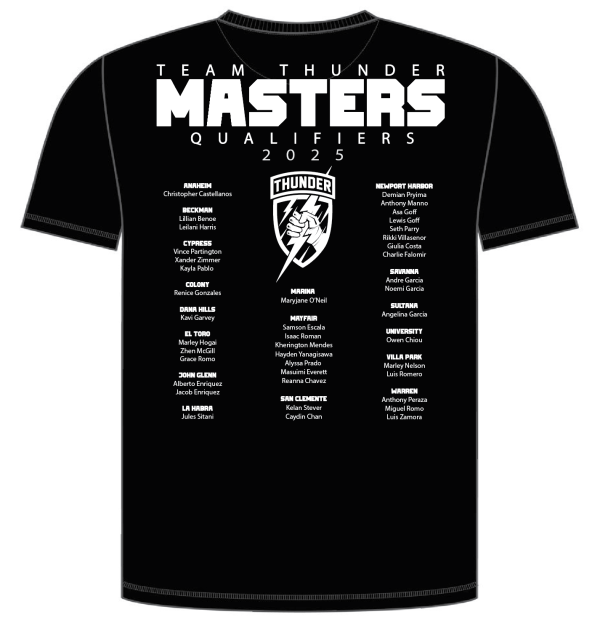 2025 TEAM THUNDER Masters Qualifiers T-Shirt